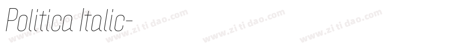 Politica Italic字体转换